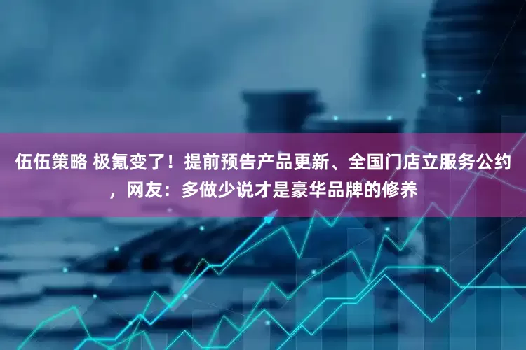 伍伍策略 极氪变了！提前预告产品更新、全国门店立服务公约，网友：多做少说才是豪华品牌的修养